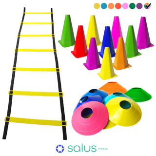 Kit Funcional Agilidade 10 Chapéus + 10 Cones e Escada