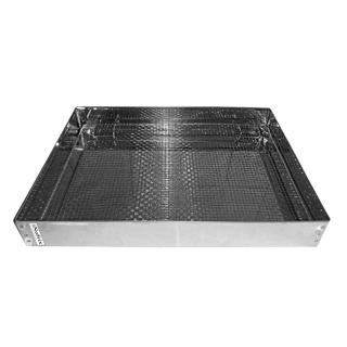 Escorredor De Óleo Em Aço Inoxidável Inox 40x30x5 Com Tela