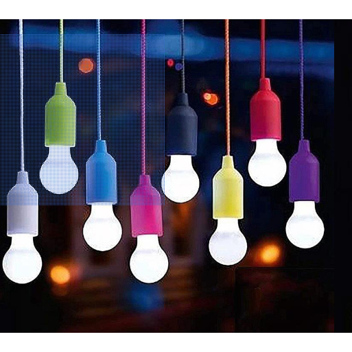 Lâmpada Portátil de Led Criativa De Pendurar a Pilha Com Cordão