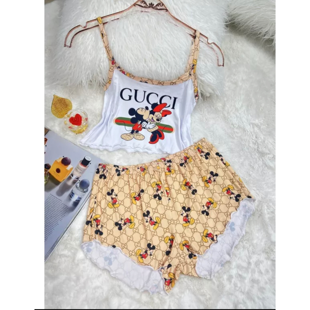 pijama feminino baby doll minnie gucci confortavél e macio em varios  tamanhos | Shopee Brasil