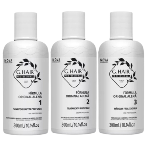 KIT PROGRESSIVA FÓRMULA ALEMÃ GHAIR 3 PASSOS 3X300ML | Shopee Brasil