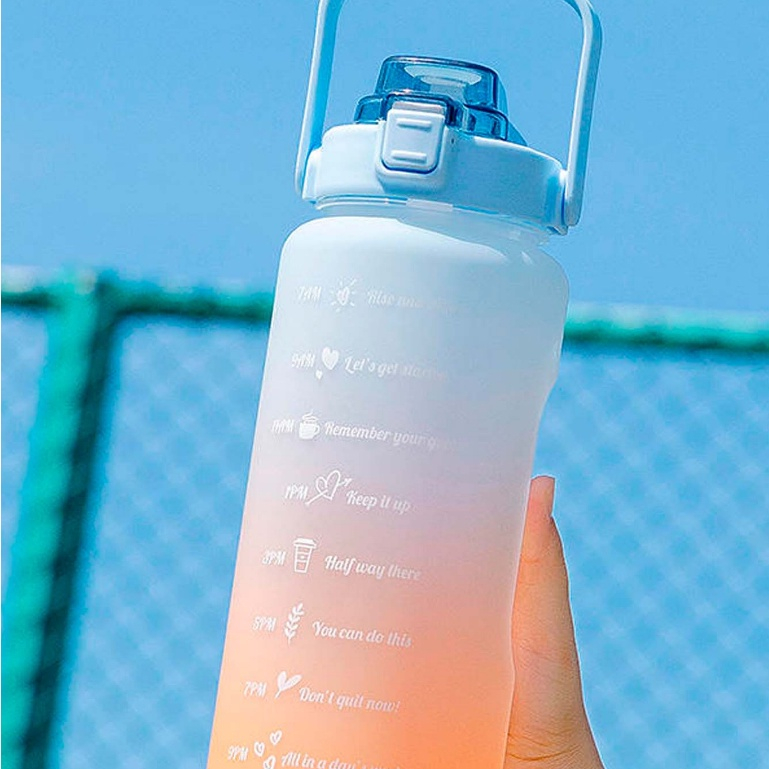 Garrafa de Água com Tampa Trava Fácil e Alça de Segurança (2 L)