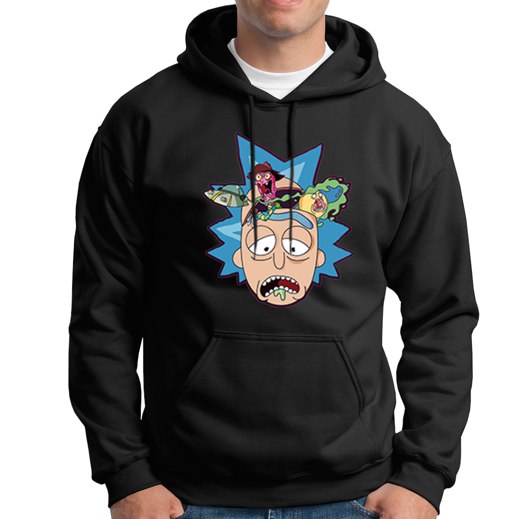 Moletom Canguru Rick and Morty Unissex Blusa de Frio Anime