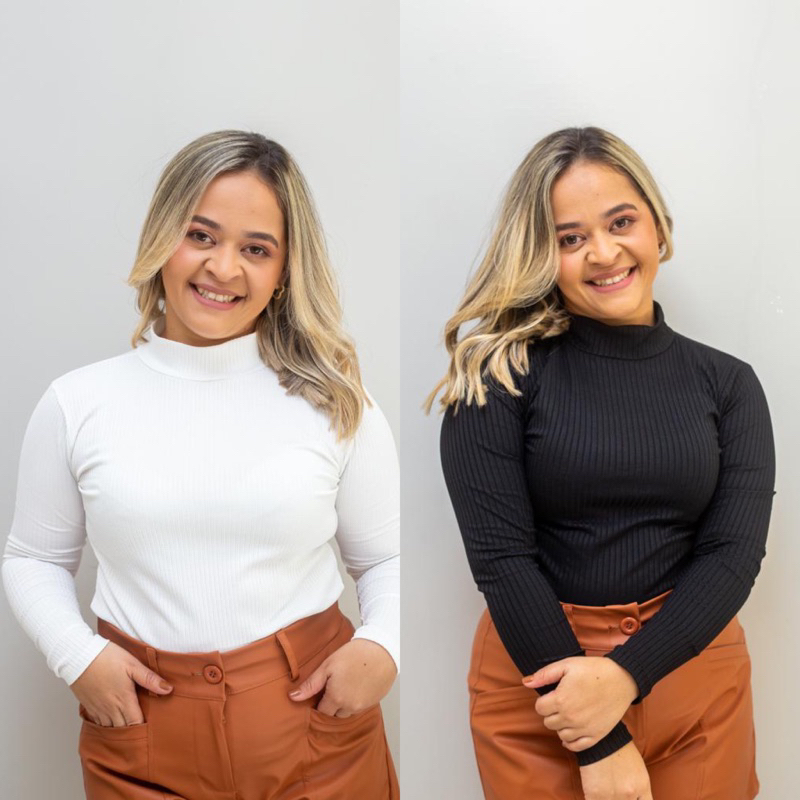 Kit Blusa Feminina Inverno Blusa Manga Longa Cacharrel Feminina