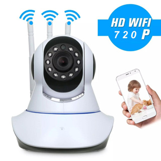 Câmera Robô 3 Antenas Ip Wifi 360º 720p Sistema Yoosee Visão Noturna Full HD