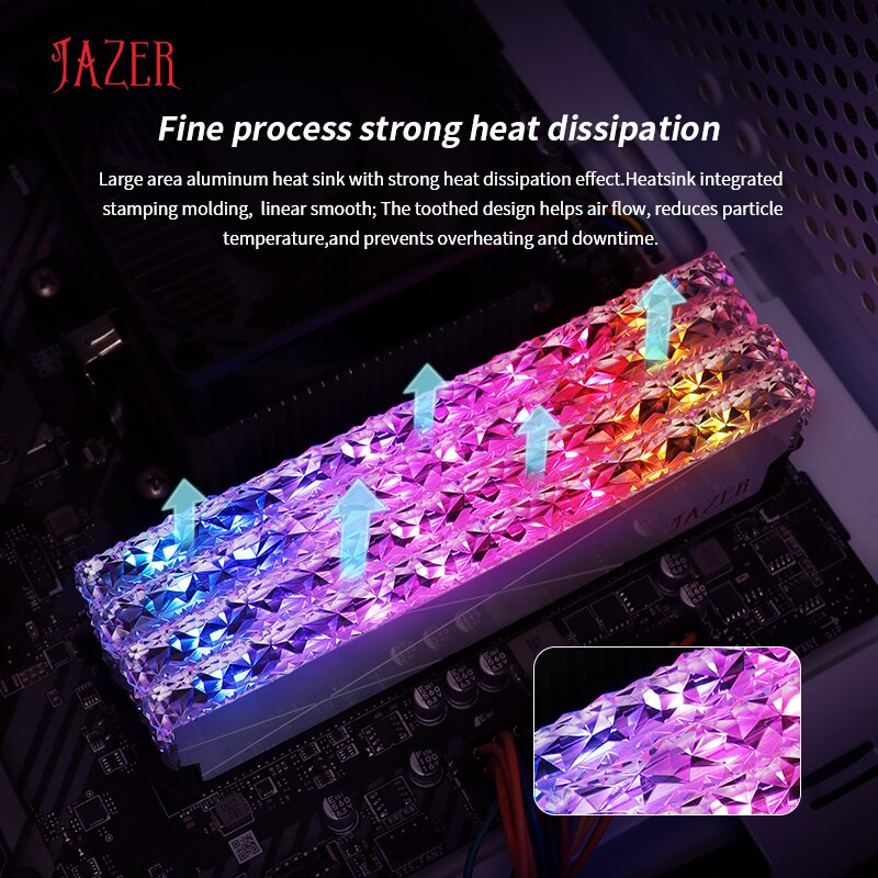 Memória Jazer-RGB 32GB (16x2GB) Desktop DDR4 3600MHz | Shopee Brasil