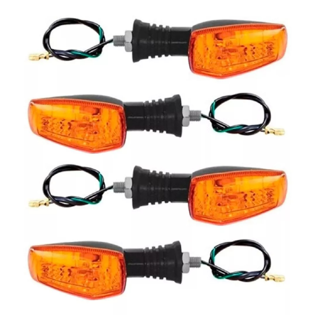 4 Unidades Peça Pisca Seta Modelo Suzuki Yes 125 Cor Laranja Com Lâmpada