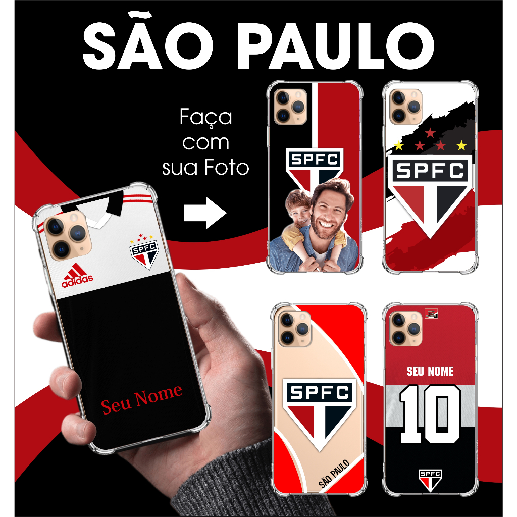 Capinha Personalizada do Sao Paulo, Capa de Celular Time