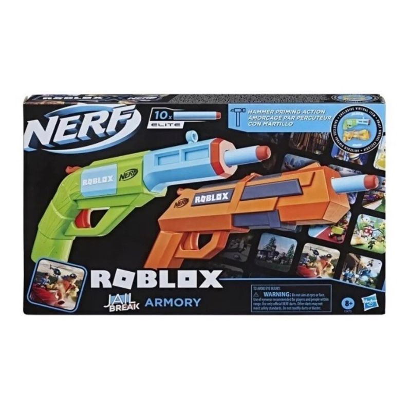Nerf Roblox Jailbreak: Armory Kit com 2 Lançadores - Nerf