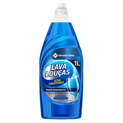 Detergente Ultra Concentrado Lava Louças1 Litro Rende 500 Lavagens Members Mark