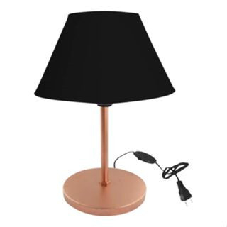 Abajur Luminária De Mesa Escritório Criado Quarto Com Cúpula