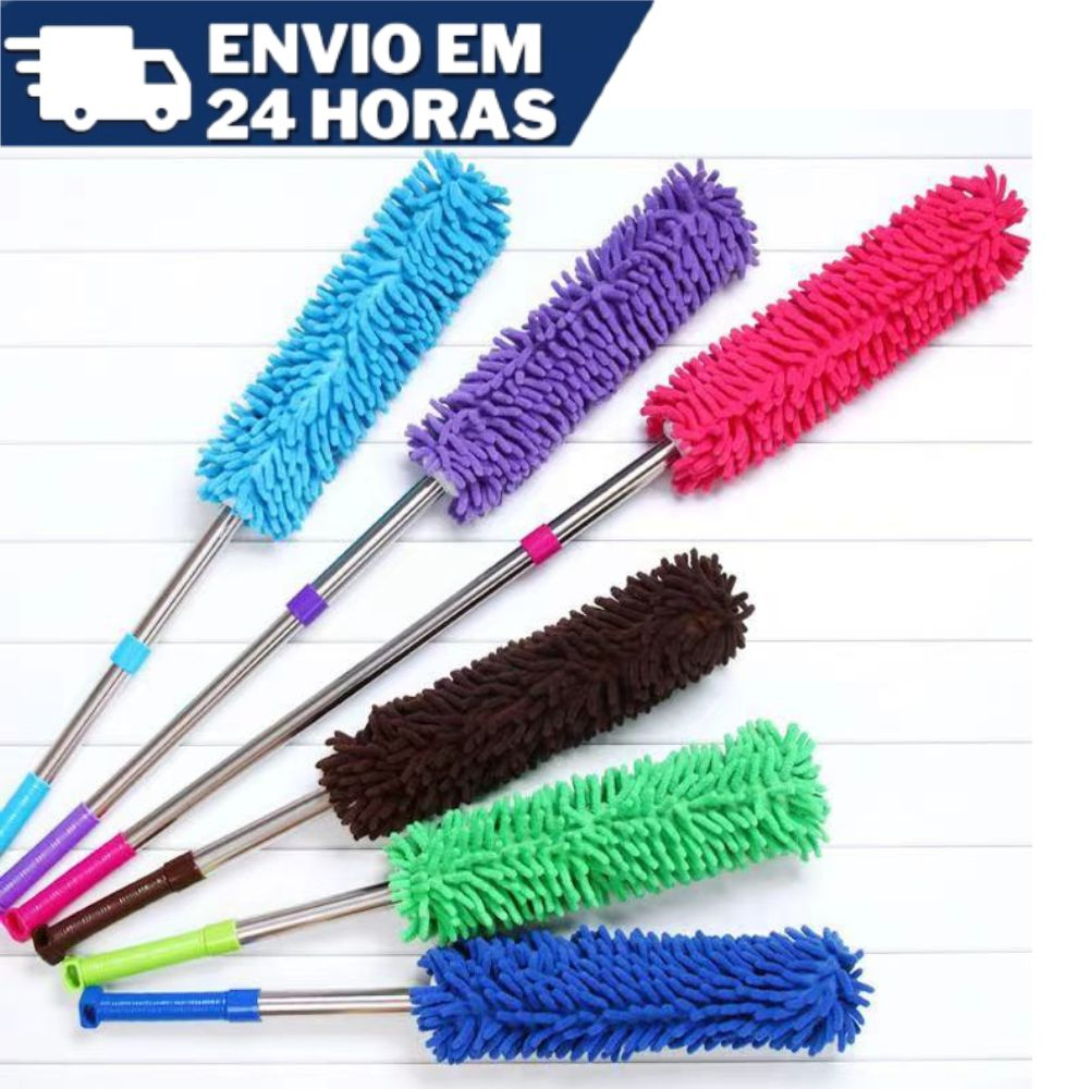 Espanador Pó CARRO CASA Extensível Microfibra Lavável Resistente Metal ...