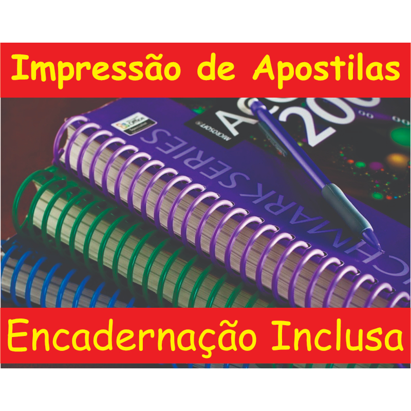 Impressão De Apostilas Até 700 Páginas Frente E Verso Colorida