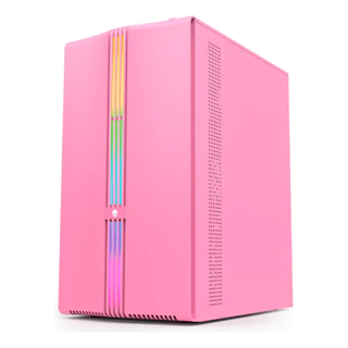 Gabinete Rosa Gamer Pink Mini Tower Micro Atx Lateral Vidro