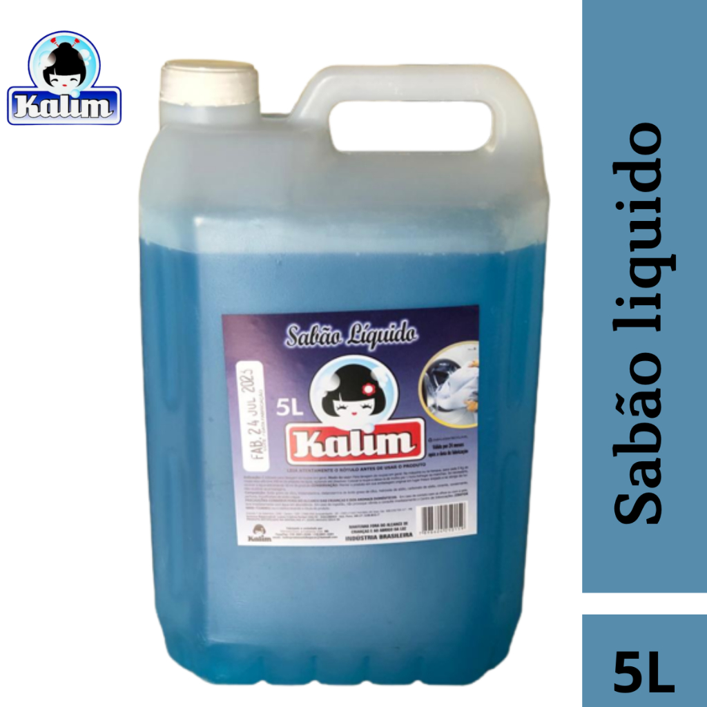 Lava Roupas Liquido Profissional AZUL Lavagem Perfeita 5 Litros ...