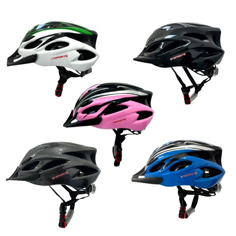 Capacete Ciclismo In-Mould Com Sinalizador Led Ajustável Bike Bicicleta Leve Resistente Niparte