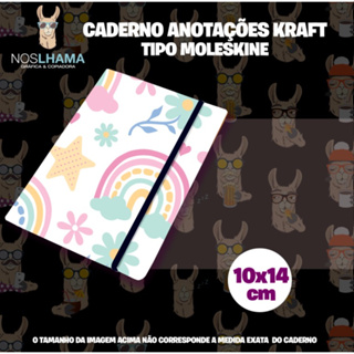 CADERNO ANOTAÇÕES KRAFT TIPO MOLESKINE 10X14 NARUTO KAKASHI SAKURA