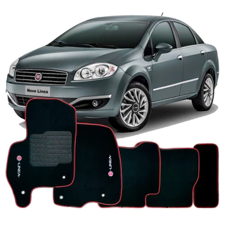 Jogo Tapetes Adaptável Automotivo Fiat Linea 2013 Em Diante Carpete