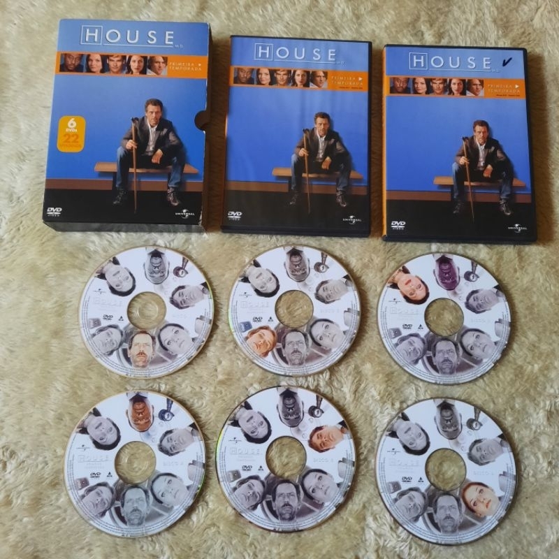 Box Dvd série Dr. House - 1, 2, 3, 4, 5, 6 Temporadas Completas