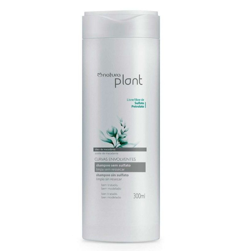 SHAMPOO SEM SULFATO CURVAS ENVOLVENTES PLANT NATURA 300ML | Shopee Brasil