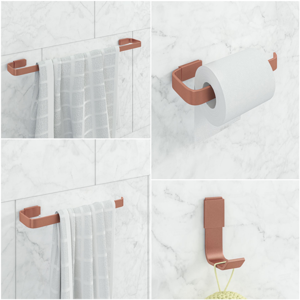 Conjunto Banheiro Ouro Escovado 4 Peças - Acessórios Elegantes E Duráveis