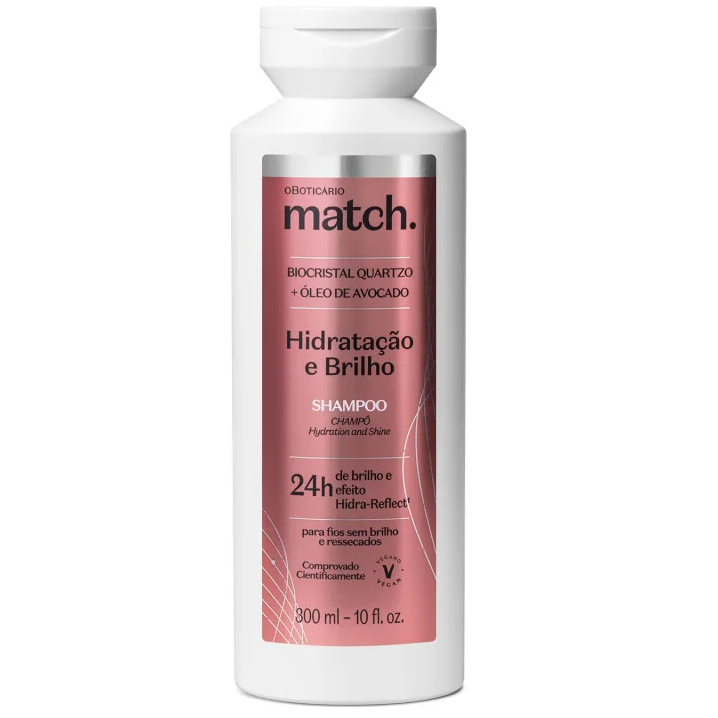 Match Shampoo Hidratacao E Brilho 300Ml - O Boticário