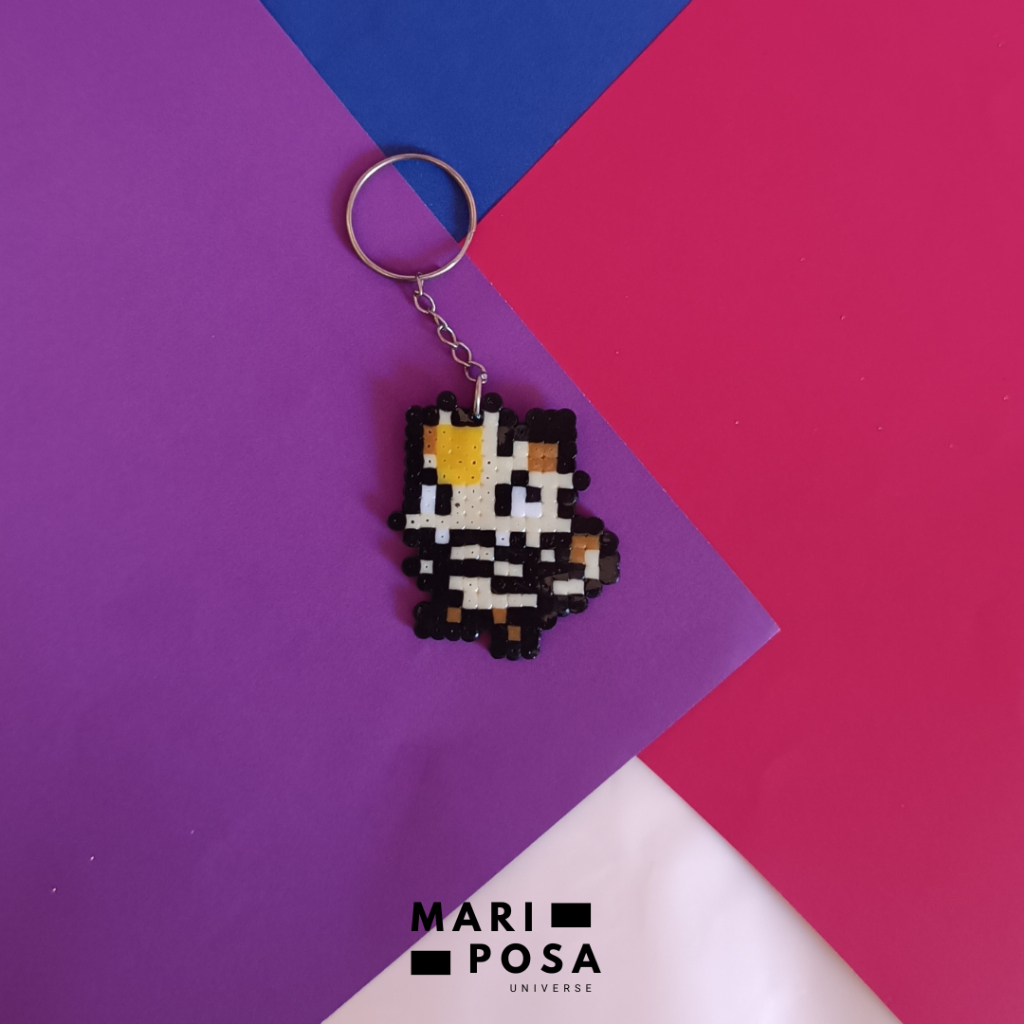 Chaveiro Meowth De Pokémon Pixel Arthama Beadsperler Beads Shopee Brasil