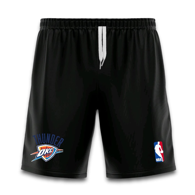 Bermuda Short Nba Oklahoma City Thunder Dry Fit Academia Basquete Treino Masculino C/Bolsos