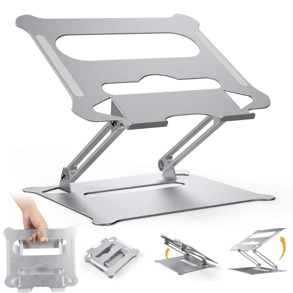 Suporte Para Notebook Aluminio Vertical Multi Angulo Apoio Mesa
