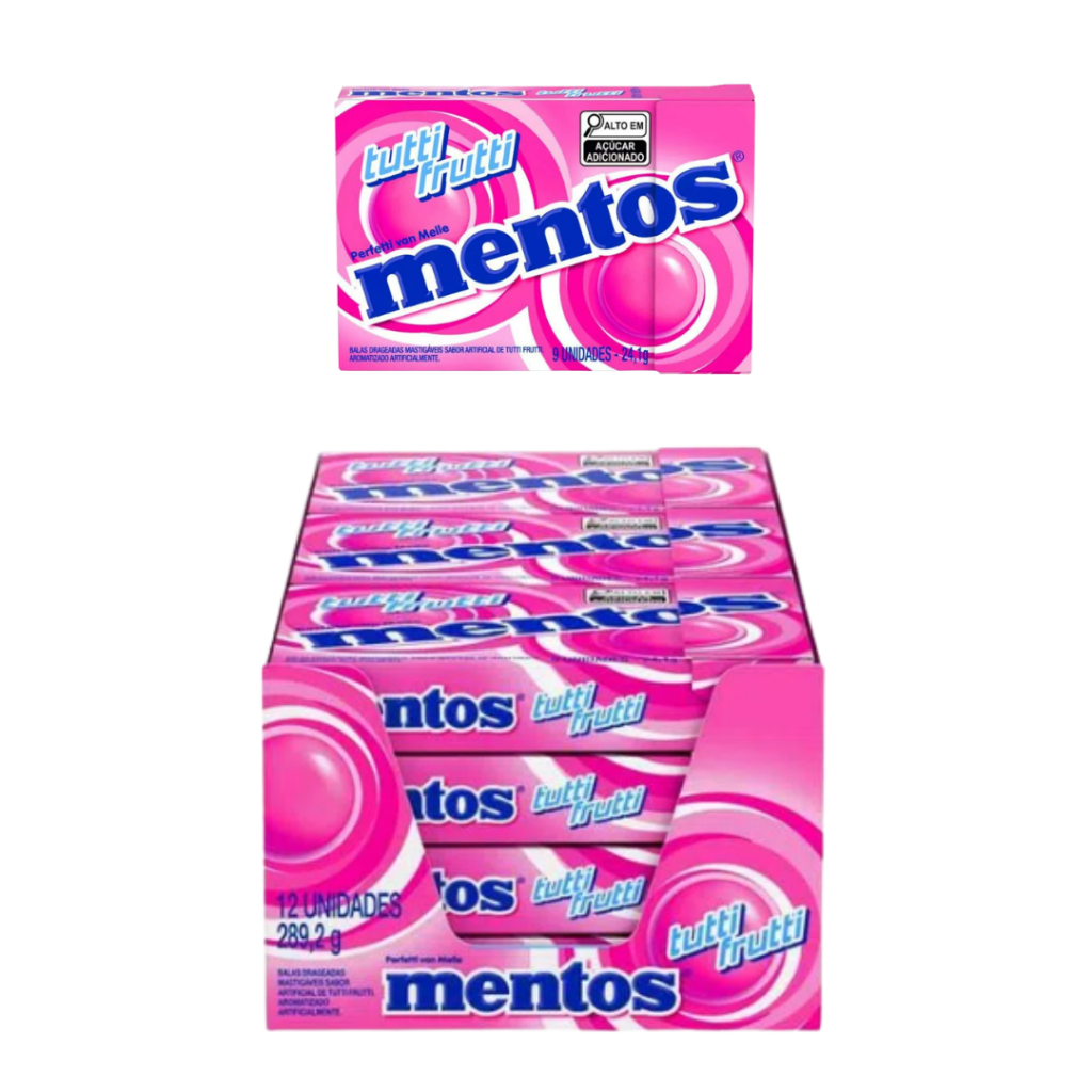 Bala Mentos Slim Box Tutti Frutti C/12 Unidades - Perfetti | Shopee Brasil