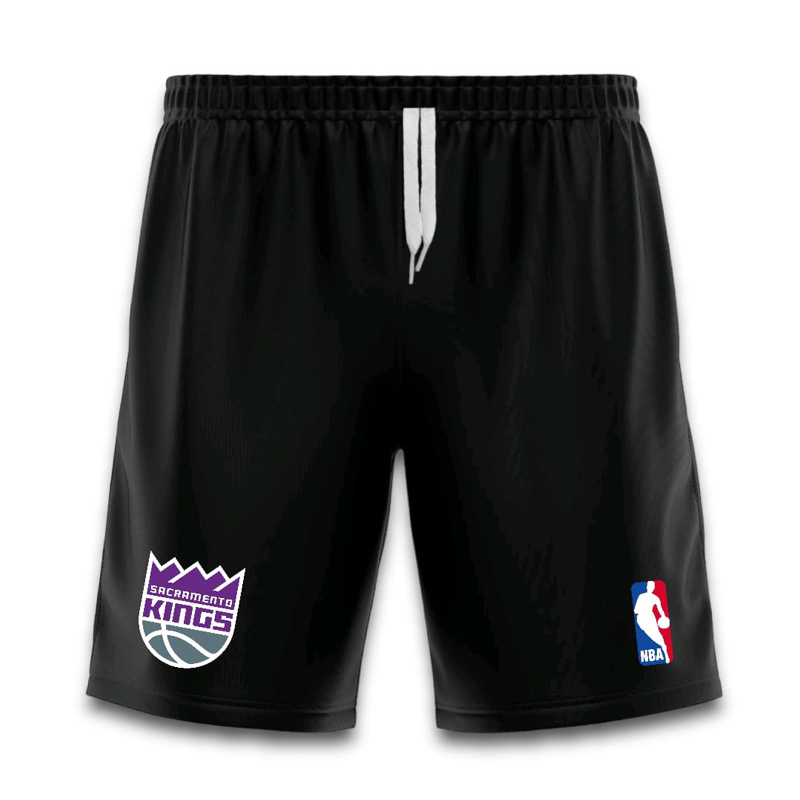 Bermuda Short Nba Sacramento Kings Dry Fit Academia Basquete Treino Masculino C/Bolsos