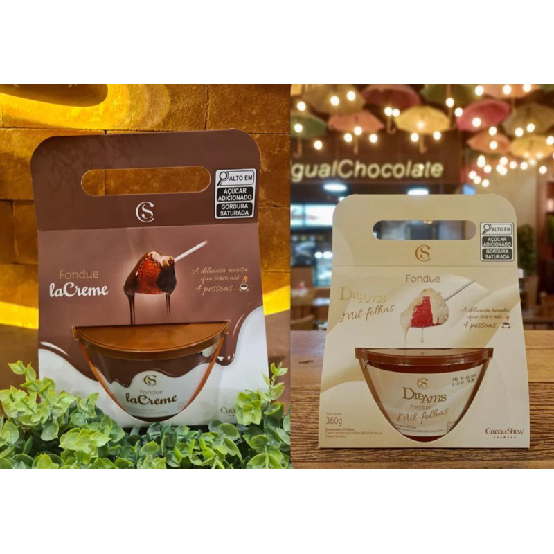 Kit Fondue LaCreme e Fondue Mil folhas Cacau Show