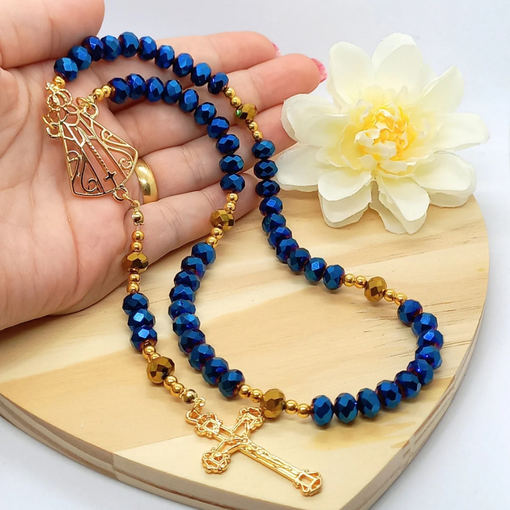 Terço Nossa Senhora Aparecida azul (temos mais cores)