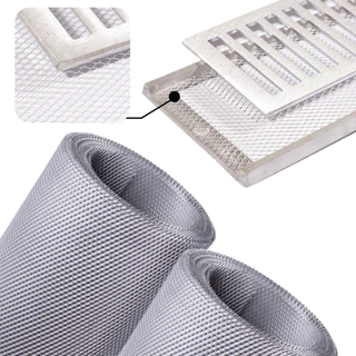 Tela Anti Insetos 15x100cm Para Ralos Calhas Parabólicas em Alumínio Expandido