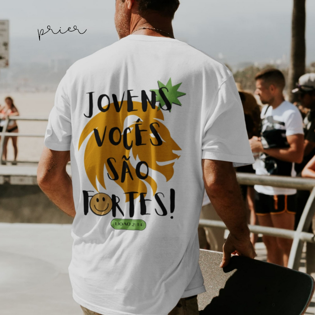 CAMISETA CRISTÃ JOVENS VOCES SÃO FORTES MODA EVANGELICA GOSPEL