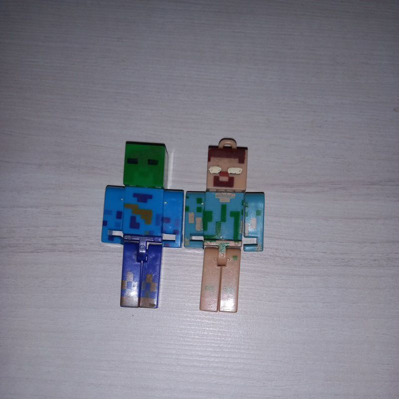 Cartela 10 Boneco Articulado Minecraft My Home + 2 Blocos - Zumbi, Aranha,  Creeper, Enderman, Steve