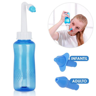 Higienizador Nasal Lavador Lavagem de Nariz Ducha Nasal Sinusite 2 Bicos – 300ml