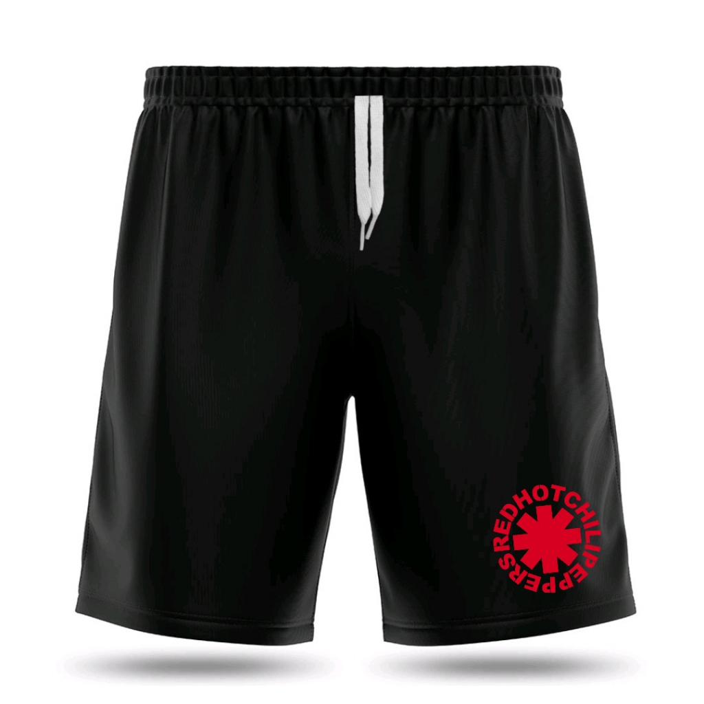 Bermudas Shorts Red Hot Chili Peppers Dry Fit Bandas de Rock Academia Treino Esportivo Masculino C/Bolsos