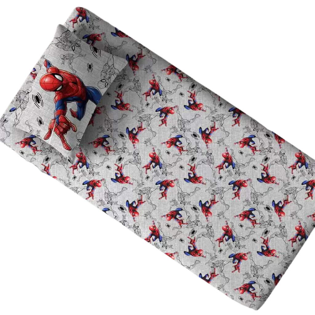 Jogo de Cama 2pç Microfibra Homem Aranha Spider Man Solteiro