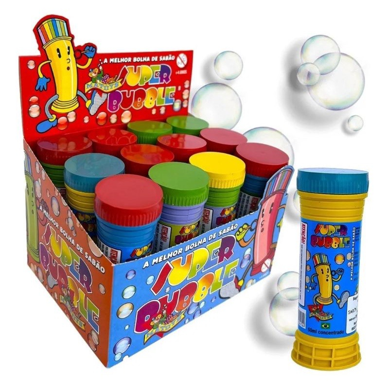 Bolha de sabão 50ml com joguinho Super Bubble