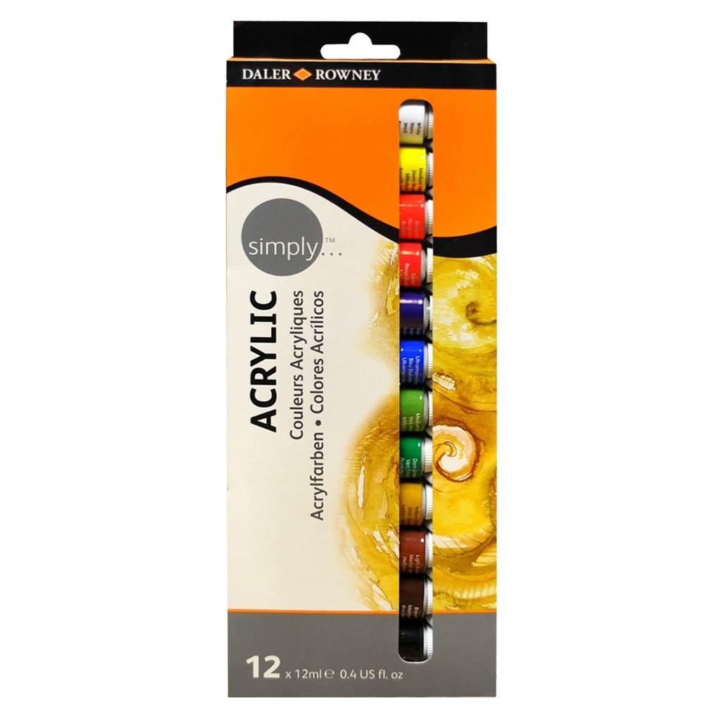 Daler Rowney Vernice Acrilica System 3 - Giallo Ocra - Barattolo 500 Ml