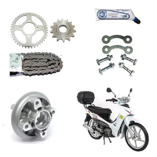 Flange Coroa Coxim Prisioneiro + Kit Relaçao Dafra Zig 50