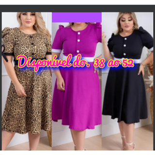 VESTIDO PRETO SOCIAL PLUS SIZE MODA EVANGÉLICA MIDI GODÊ EVASÊ ONCINHA