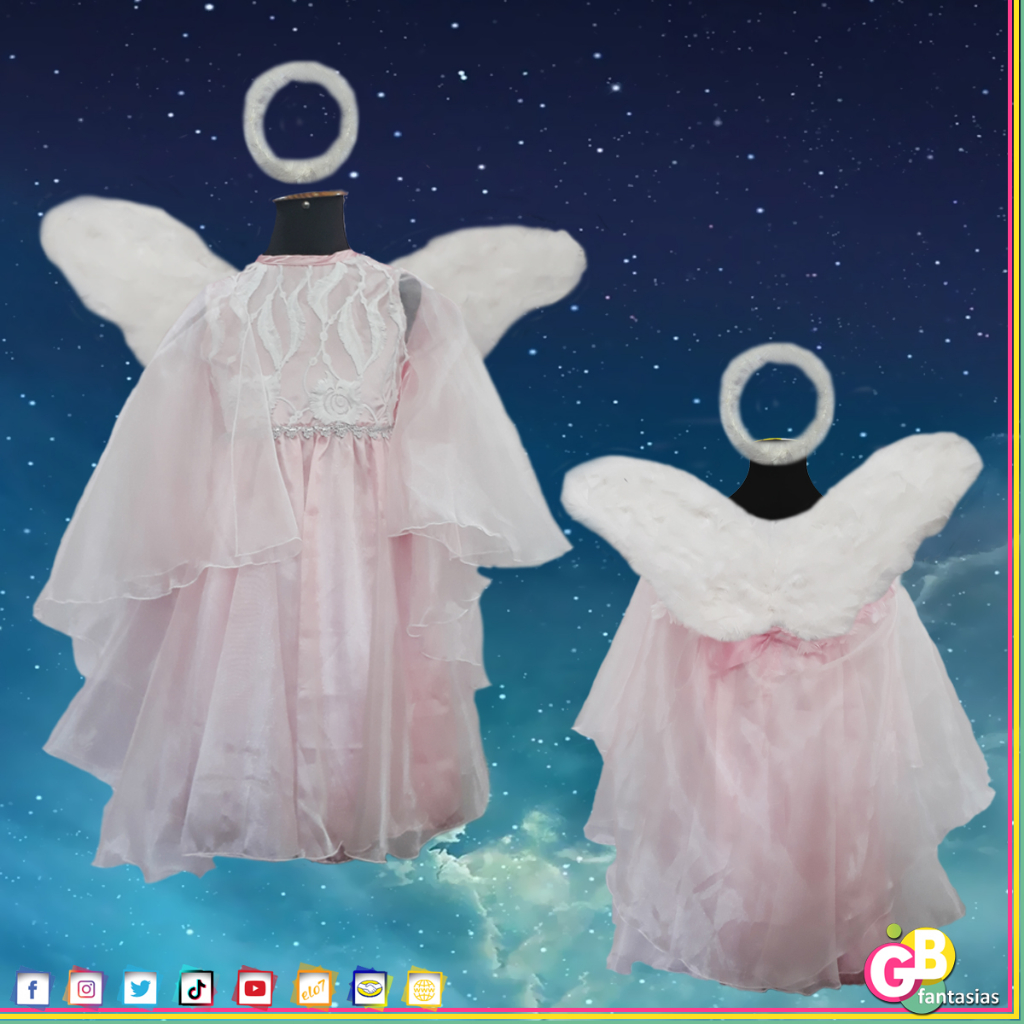 Vestido de anjo de hot sale cetim