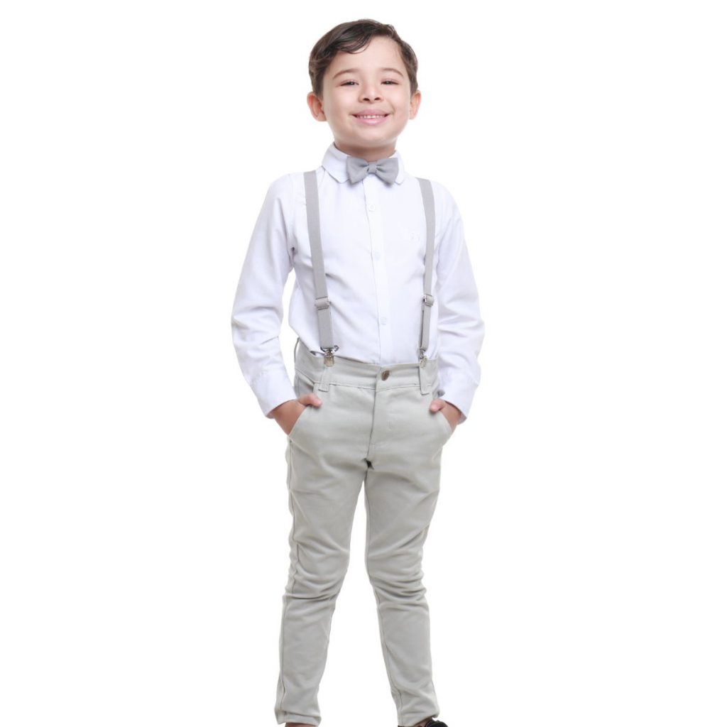 Roupa Infantil Para Casamento batizado Masculino Pajem Cinza C001 ...