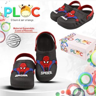 Sandália Babuche Menino PLOC Bab07 - homem aranha em Oferta na Shopee