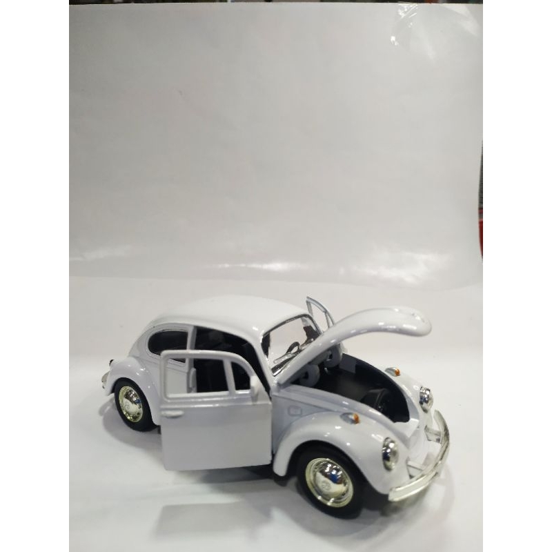 Carrinho De Ferro - Fusca - cor branco-Miniatura 1:32