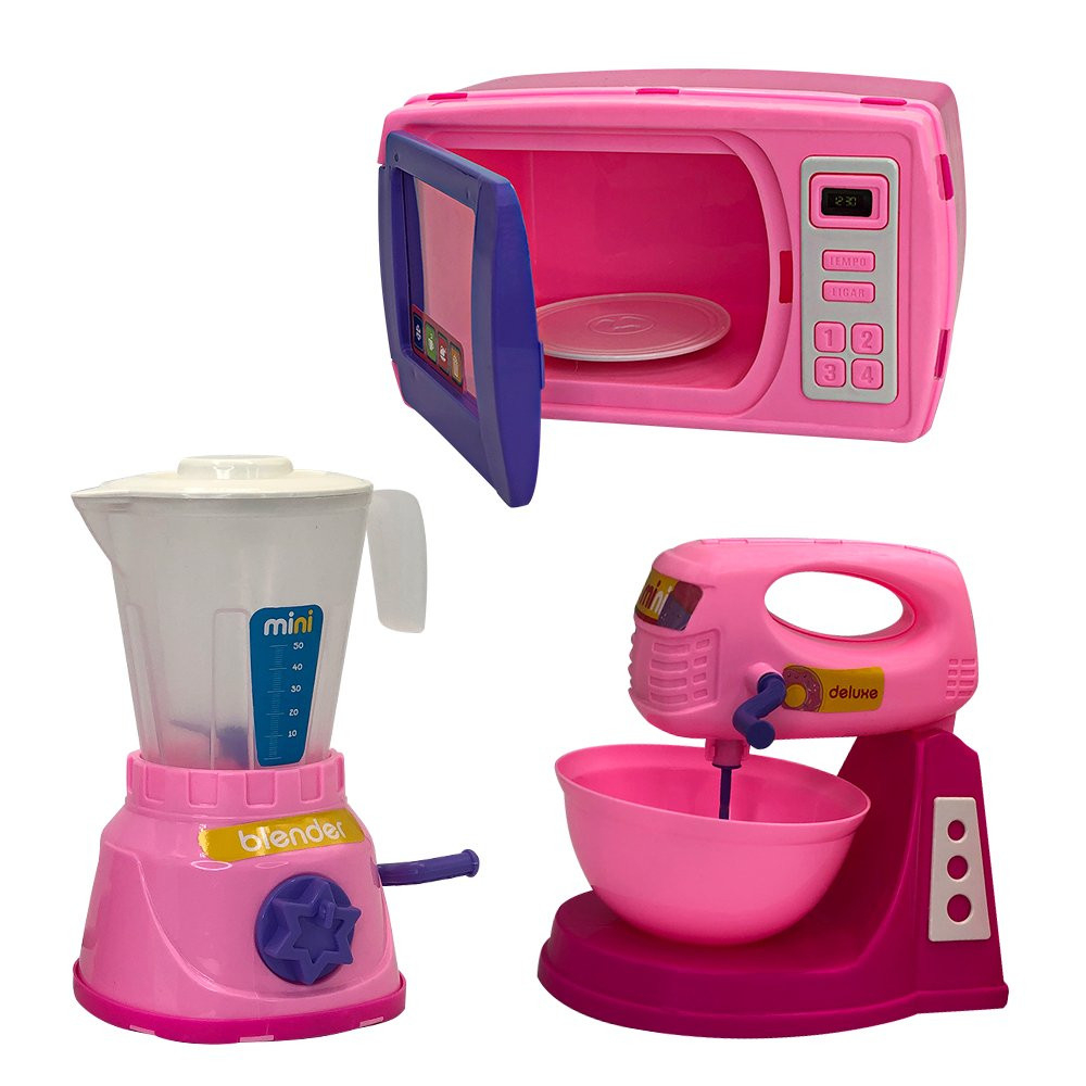 Kit Cozinha Rosa Para Barbie