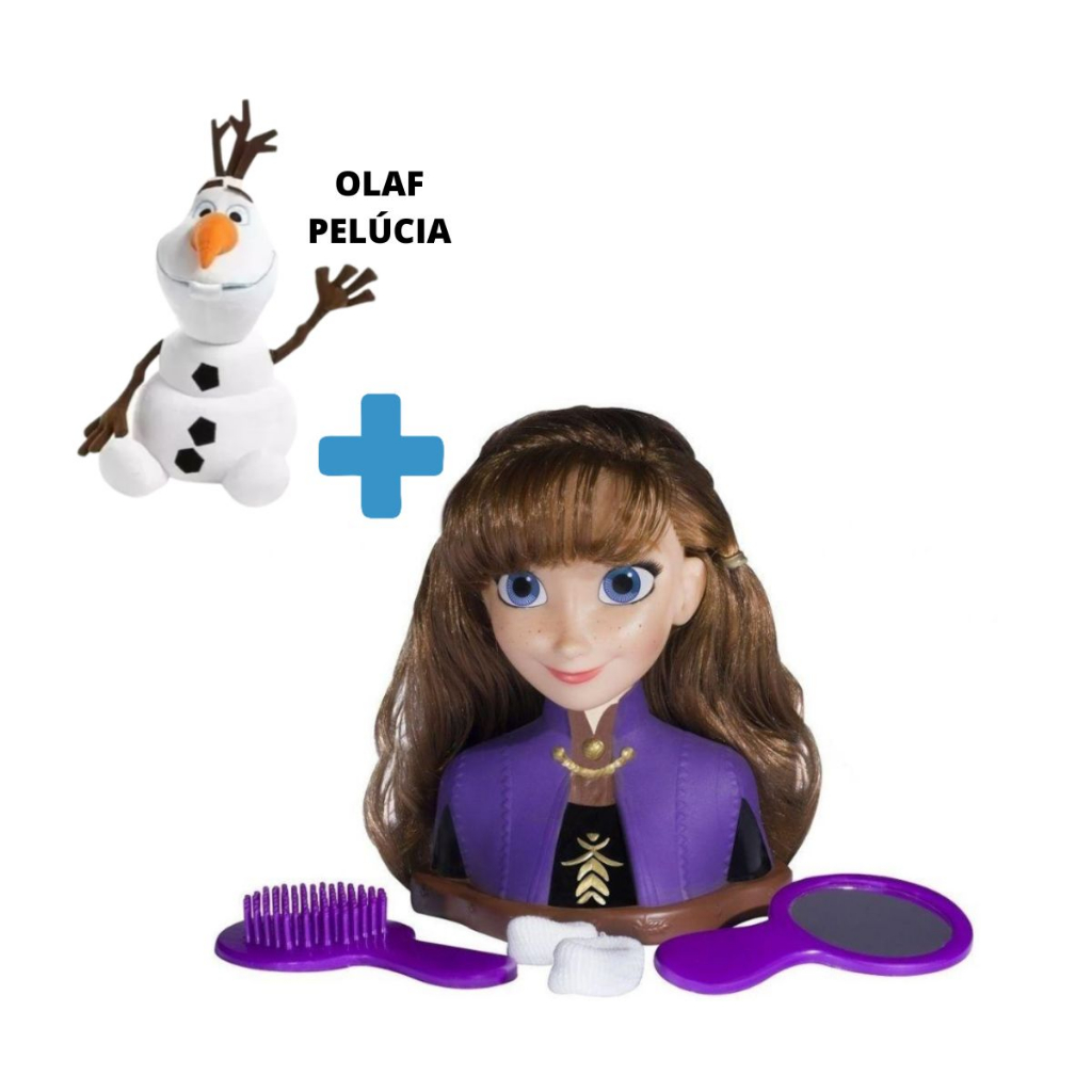 Jogo Mimics Frozen 2 e Busto de Boneca Anna Styling Head - Baby