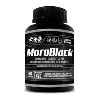 MoroBlack ( Laranja Moro + Cranberry + Cafeína + Picolinato de Cromo + Vitamina K2 60 Cáps